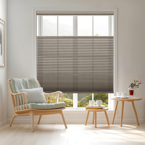 Top Down Bottom Up Blackout Cellular Shades <span class=keywords><strong>Jacquard</strong></span> Process Fabric Stores en nid d'abeille Réduction du bruit Balance de température Sans fil - Product Image 5