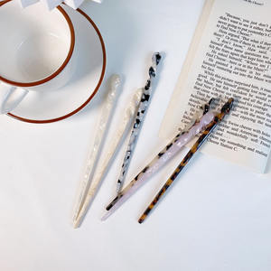 Épingles à cheveux épaisses <span class=keywords><strong>et</strong></span> décoratives vintage pour femmes, accessoires de coiffure, pince à cheveux en acétate torsadé, baguettes à la mode - Product Image 4