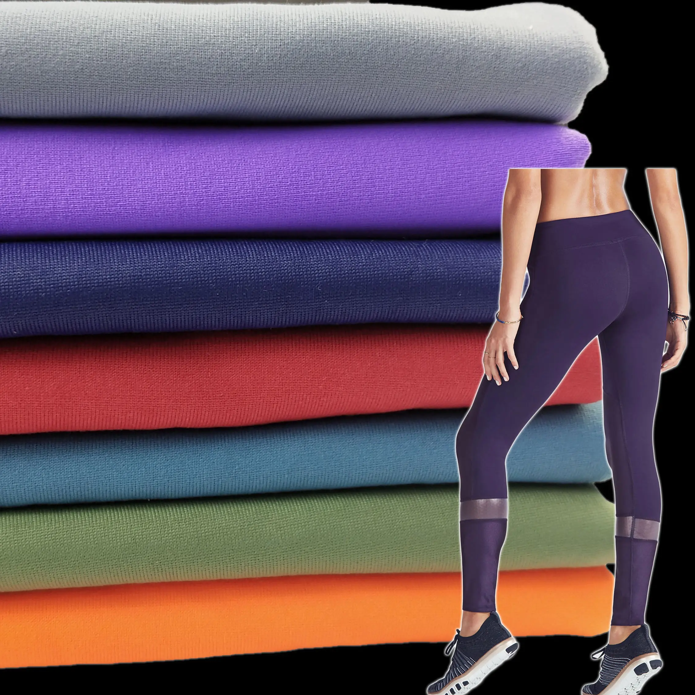 Jdttex suor elástico de poliamida, absorção de suor, tecido lycra leggings