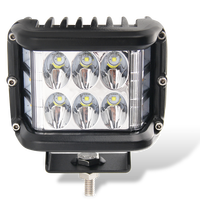 Barre lumineuse de travail LED 4 pouces Cube Side Shooter Blanc Rouge Bleu Jaune Ambre Spot Flood Driving Strobe Flash Lamp Fog Pod Light