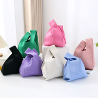 Stilvolle Mini-Strickhandtasche für Damen, Reise- und Strandnutzung, mit Zwei Griffen, Offener Verschluss, Modisches Faltbares Leichtgewicht-Design