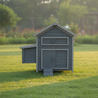 Grande maison pour animaux de compagnie en bois moderne, durable et luxueuse, écologique, poulailler, cage à volailles, maison pour poules, prête pour l'été/l'hiver, pour la cour arrière