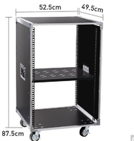Armoire d'amplificateur à double porte avec roues silencieuses, simple/double couche, 12U/10U, pour l'installation et le stockage d'équipements périphériques d'amplificateur