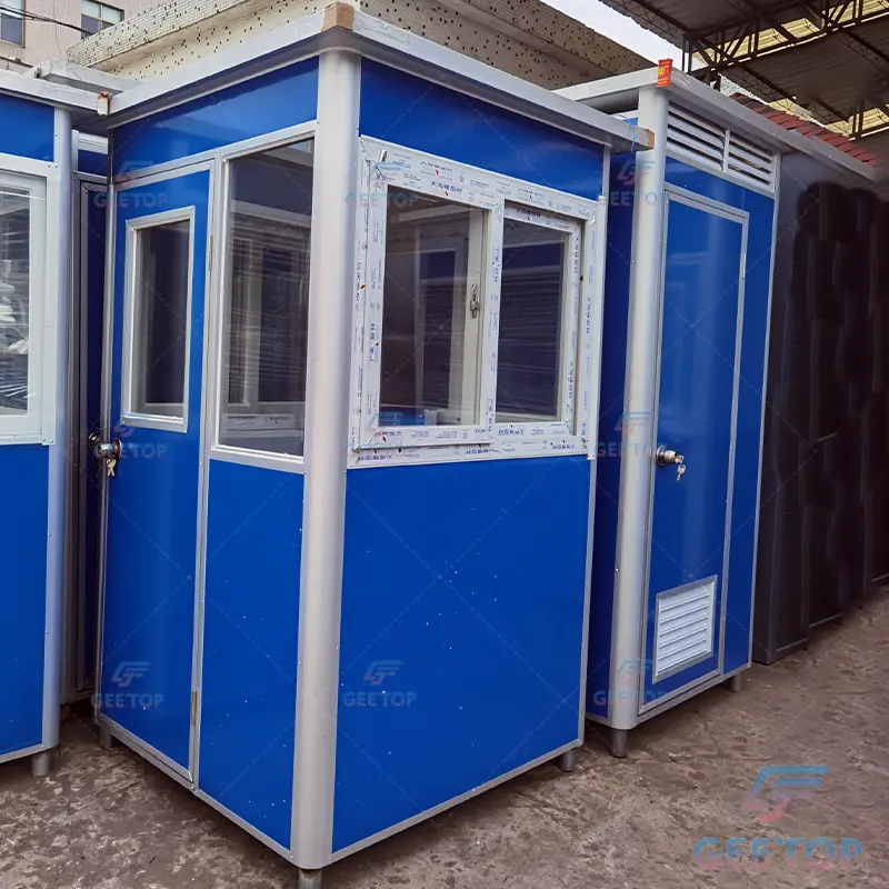 Cabine de péage préfabriquée élégante boîte de sentinelle kiosque préfabriqué kiosque temporaire portable extérieur cabine de sécurité moderne