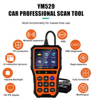 Lecteur de codes de diagnostic OBD2 pour voiture YM529, écran HD IPS, détection rapide, filaire, compatible 5-24V, tous les protocoles OBDII