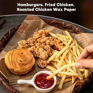 Disposable Brown Food Wrapping <b>Paper</b> <b>Sheets</b> Wholesale Sandwich Burger Fried Snacks Tray Liner <b>Paper</b> for Restaurant - Product Image 3