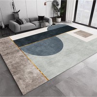 Tapis de salon moderne et simple, antidérapant, insonorisant, à motif abstrait, fabriqué à la machine, personnalisable et écologique