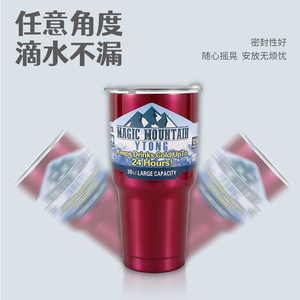 Stainless Steel Tumbler 304 <b>Large</b> Capacity Portable Travel <b>Cup</b> With Lid For Home Car Office Outdoor Use - Product Image 3