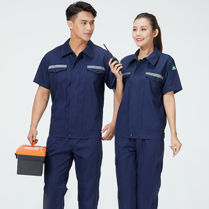 Men's Pure Cotton Anti-Static Functional <strong>Overalls</strong> Short Sleeves Industrial Safety Clothing for <strong>Working</strong> - Product Image 3