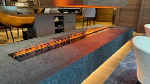 Chimenea Eléctrica de Vapor de Agua Inno Fire de Lujo con Control Remoto, Chimenea de Fuego Artificial 3D Lineal con Niebla <span class=keywords><strong>para</strong></span> Decoración de <span class=keywords><strong>Sala</strong></span> de Estar - Product Image 4