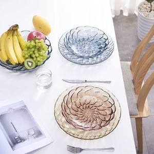 Transparent Creative Fruit Plate Round Multi Color Plastic Household Party Use - Product Image 2