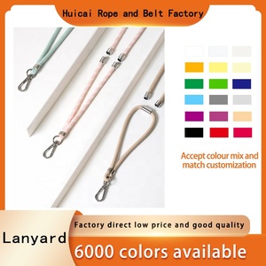 Tali ponsel leher pergelangan tangan dapat disesuaikan, kualitas tinggi 2 dalam 1 diagonal tali telepon tenun abu-abu ungu hitam merah muda - Product Image 2