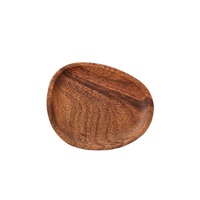 Plateau de service en bois de noyer vintage usage domestique élégant européen collations pain fruits stockage dîner plat bois Art assiette décorative
