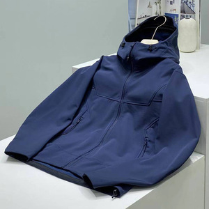 Z31 Softshell Jacket Dark Blue Windproof With Inner Liner Winter Workwear - Product Image 1
