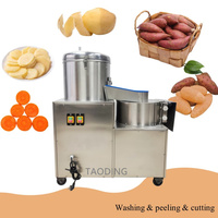 Máquina Popular para Lavar, Limpiar, Pelar y Cortar Patatas en Tiras y Rodajas