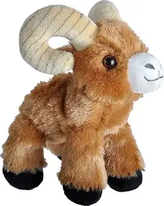 Custom gift soft stuffed animal big horn goat plush toy