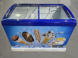 Congelador de arcón con puerta corredera de Vidrio Curvo de refrigeración directa comercial con luz LED Congelador de gran capacidad de congelación y refrigeración - Product Image 4