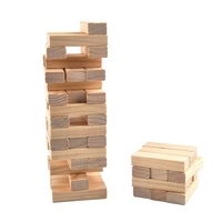 Jeux de société à empiler en bois, blocs de construction classiques pour enfants, pièces