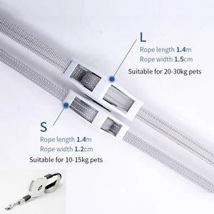 Einziehbare Hundeleine für kleine Hunde Katzen bis zu 30 kg mit 140 cm Anti-Zug-Starkes Nylonband Hände-freie tragbare Laufleine - Product Image 4