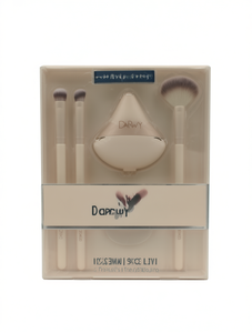 Ensemble de pinceaux de maquillage DARWY, 3 pièces, poils synthétiques, outils de beauté pour le visage, fond de teint, manche rond en plastique - Product Image 1