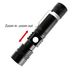 QXMOVING Waterproof XML T6 Zoom Searchlight 1200 Lumen USB Rechargeable fleshlight Self Defense Suppliers Tactical Flashlight