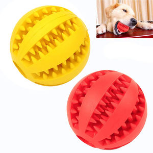 Jouet de nettoyage dentaire pour chien en TPR, jouets à mâcher résistants aux morsures pour animaux de compagnie, balle interactive de nettoyage des dents par gravité, jouets indestructibles pour chiens - Product Image 1