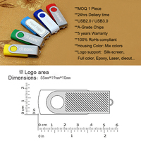 Venta al por Mayor de Memorias USB Giratorias de 16gb 32gb 64gb 128gb, Pendrive USB 2.0