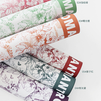 Papier d'emballage pour fleurs imperméable bicolore, design papillon, vente en gros d'usine, papier d'emballage pour bouquets de fleuristes
