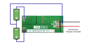 Placa de Protección de Batería de Litio 2S 7.4V 8.4V 18650 con Función de Equilibrio - BMS de Corriente Constante de 20A para Celdas de Iones de Litio - Product Image 5