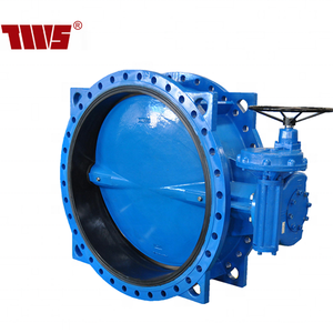 Válvula de Mariposa de Doble Brida de Buen Precio, ANSI 150, Gran Tamaño, Operación por Engranaje de Tornillo, Asiento de Material de Goma - Product Image 5