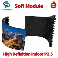 Módulo LED Flexible para Interiores, Pantalla LED Cilíndrica, Pantalla LED Circular Curva P2.5