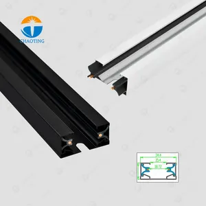 2 Draden Aluminium Thicken Track Light Rail Led Track Lamp Spotlight Rail Montage Systeem Van Foshan Fabriek