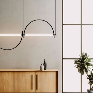 Minimalist Pendant <b>Light</b> Gold E27 LED Adjustable Height For Tea Room Lounge Restaurant Studio Villa Bar Island Counter Study - Product Image 2