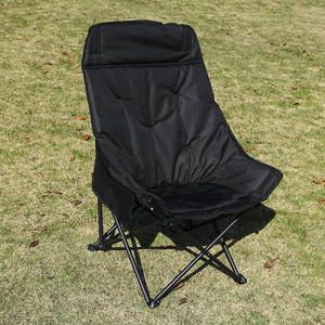 Silla Plegable de Alta Calidad con Marco Metálico y Respaldo Alto, Tapizada en Tela Oxford de Algodón, para Camping, Siesta al Aire Libre y Uso Reclinable - Product Image 1