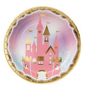 DAMAI - Juego de Vajilla Desechable para Fiesta de Princesas, Diseño de Castillo, Platos de Papel para Fiesta de Cumpleaños - Product Image 6