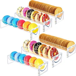工厂定制甜点桌展示丙烯酸食品展示自助餐甜点饼干提升器