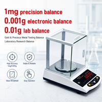 Balance analytique de précision pour métaux précieux 0,0001g avec écran de protection, export USB, et écran tactile intelligent