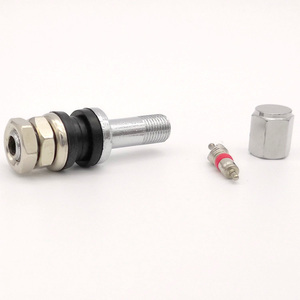 Repuestos para Motocicletas, Válvula de Neumático sin Cámara, Cromada, Empotrada, de Aleación de Zinc Plateada, Alta Calidad, TR43E TR48E Sanzhaoda - Product Image 2