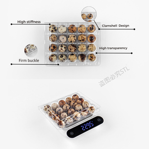 20 24 30 Holes Clear Disposable Clamshell Plastic Packaging Quail <strong>Egg</strong> Trays - Product Image 4