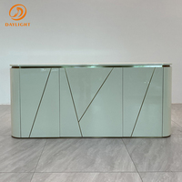 Buffet moderne noir, armoire de service, armoire de salle à manger, armoire de cuisine, console