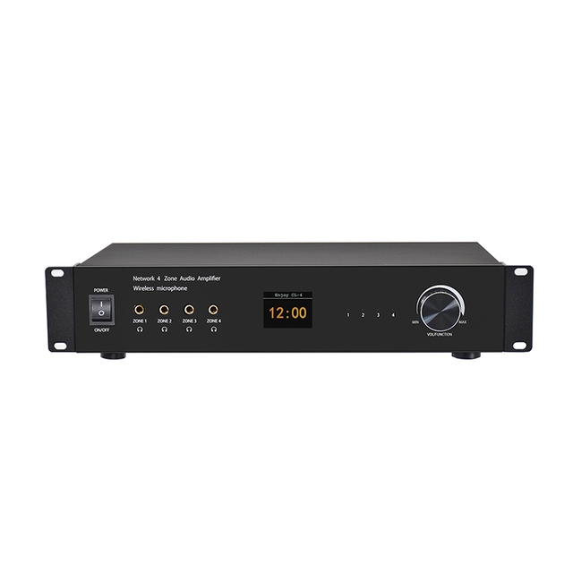 4 Zone Home Network Audio Amplifier with for 5.0 & APT-X HD 16X50W Supports USB Optical Fiber Coaxial for Home Theater