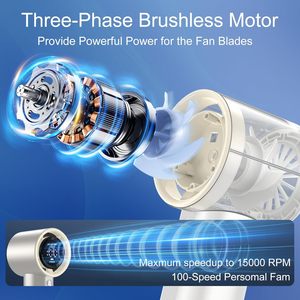 Vente en gros – Nouveau ventilateur portable USB rechargeable haute vitesse 2025 pour extérieur, avec batterie 2000 mAh, pour usage domestique - Product Image 2