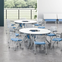 Vente directe d'usine, table d'entraînement multifonctionnelle pliable simple, ensemble de meubles scolaires, table et chaise