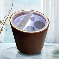 Vitrine réfrigérée rotative pour crème glacée, taille du baril 20 cm * 6, double vitrage trempé, vitrine italienne pour gelato, congélateur