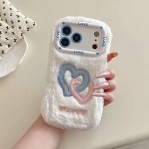 Fundas de Lujo para <span class=keywords><strong>iPhone</strong></span> 13 14 15 16 17 18, Cálidas, Lindas, Peludas y Suaves para el Invierno - Product Image 1