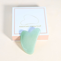 Outil de soin du visage en jade vert en gros, outil Gua Sha personnalisé avec logo, Gua Sha portable en pierre rose et blanche, Gua Sha noir pour le corps