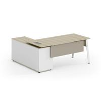 Conjunto de Escritorio Ejecutivo Modular Moderno y Ecológico en Forma de L, Adecuado para Trabajo Administrativo, con Garantía de Dos Años