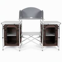 Table de cuisine pliante de camping en gros, avec cadre en aluminium, portable, pour extérieur, avec sacs de rangement pour pique-nique et camping