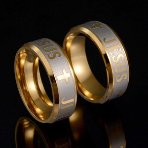 Finger <span class=keywords><strong>Superman</strong></span> Ring for Man Women Jesus Cross Rings placcato dorato in acciaio inossidabile 316L Fashion CHRISTIAN religioso 12pcs CN;GUA - Product Image 4
