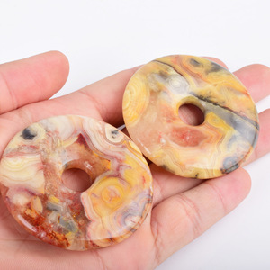 Pendentifs DIY en pierres précieuses : Donut en jade et <span class=keywords><strong>pendentif</strong></span> en <span class=keywords><strong>lapis</strong></span>-<span class=keywords><strong>lazuli</strong></span> naturel poli - Product Image 5